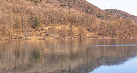 Hiking around the happurger reservoir in Hersbruck