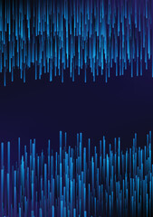 Abstract background Line Light trails fall from above with empty space below.