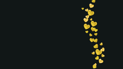 Love Vector. Ornament Border For Gift. Luxury Frame. Golden Art Wallpaper. Grunge Concept For Party. Gold Modern Poster. Yellow Love Vector.