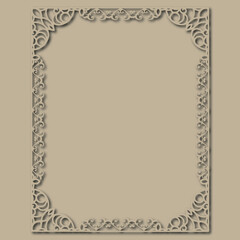 Frame, in the style of an ornament, Vector illustration eps 10, Art.