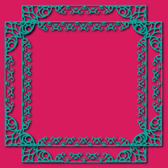 Frame, in the style of an ornament, Vector illustration eps 10, Art.