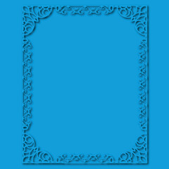Frame, in the style of an ornament, Vector illustration eps 10, Art.