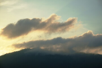sunset  landscape on mountain in Thailand