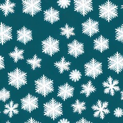 Simple childlike Christmas seamless pattern with geometric motifs. Snowflakes,  circles with different ornaments. Retro textile or wrapping paper design.