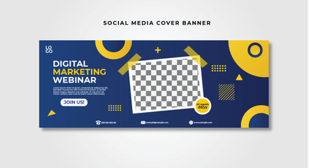 Digital marketing Facebook cover banner template social media post