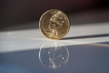moneda de dólar de Abraham Lincoln became the United States' 16th President in 1861