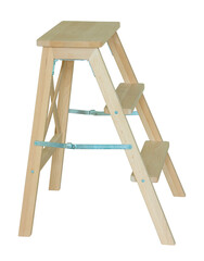 wooden ladder isolated with clipping path
