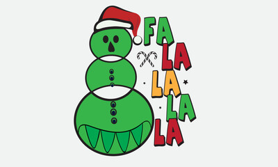 Fa la la la la Christmas Sublimation Design