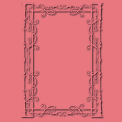 Frame, in the style of an ornament, Vector illustration eps 10, Art.