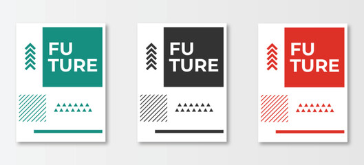 Modern text covers, poster set, minimal covers design.