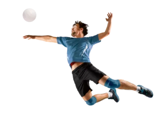 Gordijnen Volleyball player players in action © Andrey Burmakin