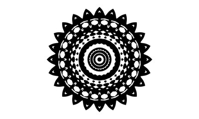 mandala design floral abstract black color vector unique modern Iliustration for t shirt design 