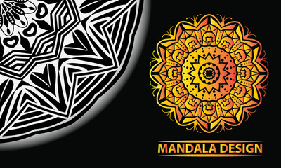 Golden color luxury mandala design, mandala template, mandala vector background  wallpaper vintage abstract floral pattern design t shirt design