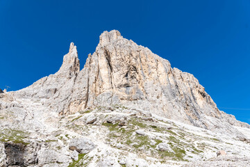 landscape of the dolomites in the surroundings of vajolet