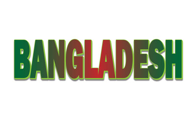 Bangladesh  text effect Design