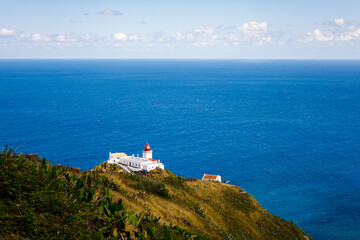 Fototapeta na wymiar lighthouse in santa maria, azores, portugal