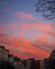 Fototapeta premium Red sky over Hove, England