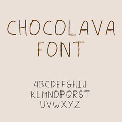 ChocoLava Display Font, Chocolate Font, Fun Playful Chocolaty Font