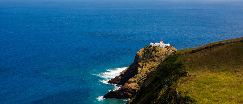 lighthouse in santa maria, azores, portugal