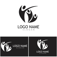 Adoption and community care Logo template vector