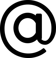 Arroba symbol, web and computer icon, transparent backgrounds