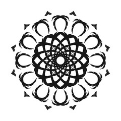Circular pattern in form of mandala for Henna, Mehndi, tattoo, decoration etc. Decorative ornament in ethnic oriental style. ornamental round lace ornament. Vector EPS10