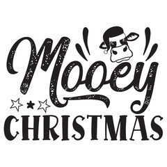 Mooey Christmas Merry Christmas shirt print template, funny Xmas shirt design, Santa Claus funny quotes typography design