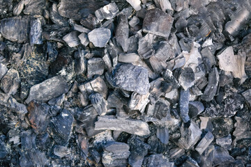 The texture of the coals of an extinguished fire.