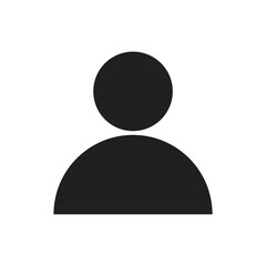 User account sign line icon in black