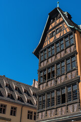 Fototapeta na wymiar Maison Kammerzell, facade of a half-timbered house, Strasbourg, France