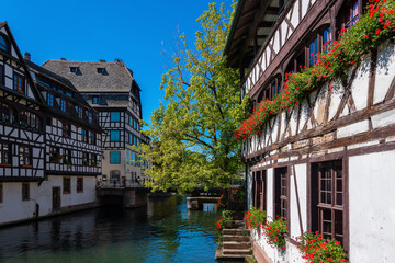 Historical half-timbered house in Strasbourg, France