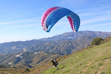 	
Paragliding from Itrabo in Andalucia, Spain