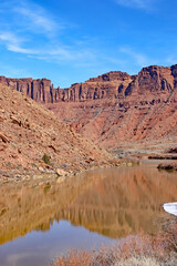 Colorado River Valley, Utah in winter	