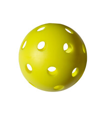Yellow Pickleball on a transparent background.