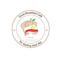 breakfast restaurant emblem illustration sign logo