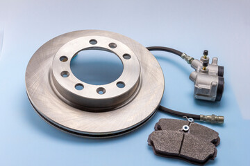 automotive parts and components of the brake system for completing mechanisms and repairing a car...