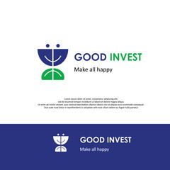 good invest consultan business company investment money marketing profit trading finance development identity increase logo
