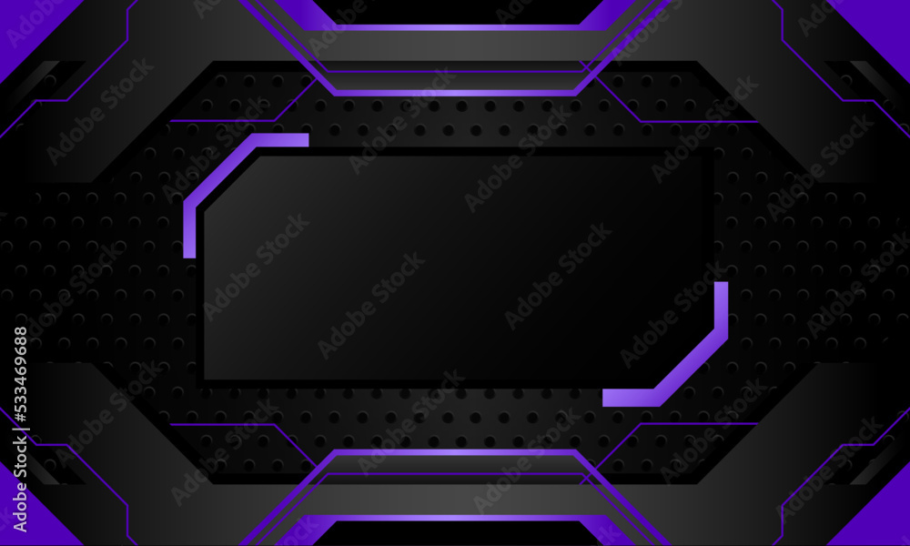 Poster abstract futuristic gaming background overlay for copy space. metal plate wallpaper for live streami