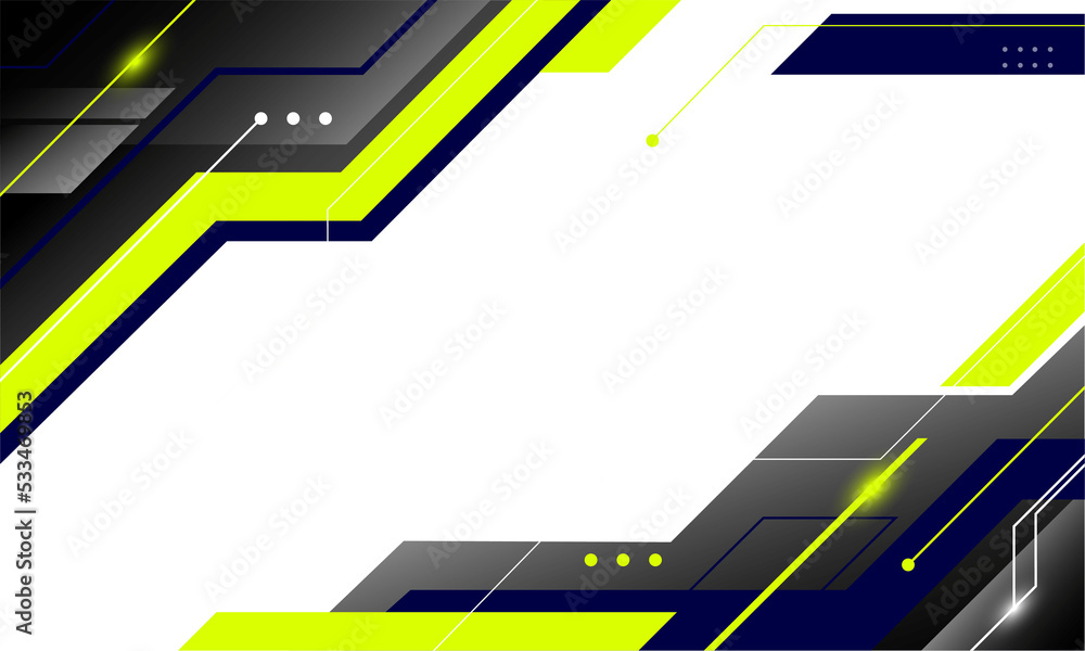 Poster futuristic gaming overlay for design element copy space. modern shape for ornament live streaming HUD monitor display
