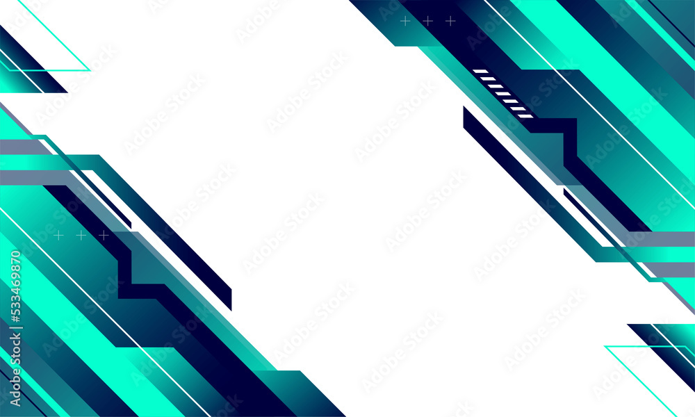 Poster futuristic gaming overlay for design element copy space. modern shape for ornament live streaming hu