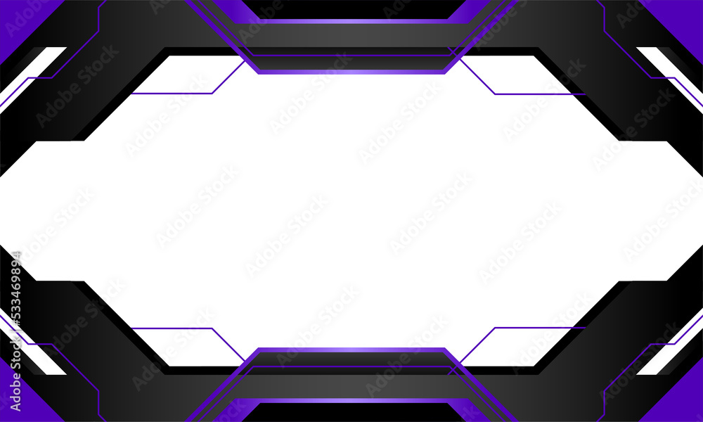 Poster futuristic gaming overlay for design element copy space. modern shape for ornament live streaming HUD monitor display