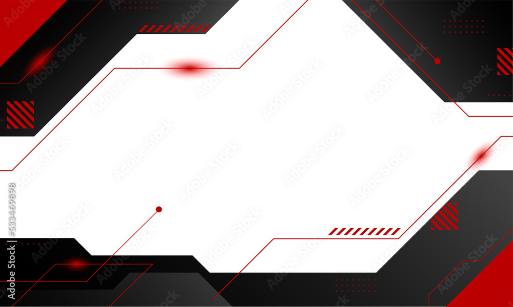 Poster futuristic gaming overlay for design element copy space. modern shape for ornament live streaming HUD monitor display