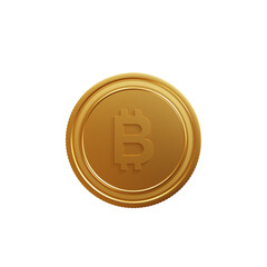 Currency Symbol Bitcoin 3D Illustration