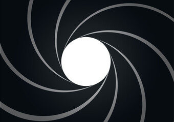 View Through Silhouette Gun Barrel