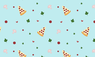 pattern with pizza pie