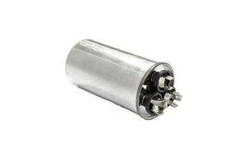 Air conditioner capacitor, isolated, Home appliances repair service.