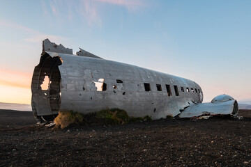 DC3 plane Wrecked on an Icelandic Beach