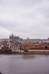 Fototapeta na wymiar Looking at Prague Castle