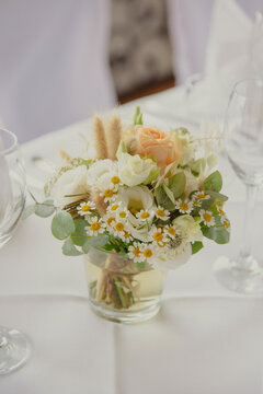 table with flowers
