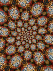 Kaleidoscope with Flower Patterns